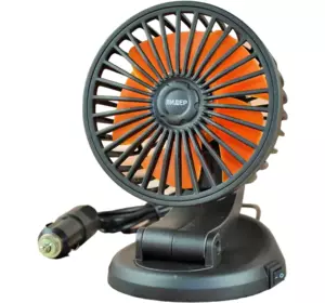 Вентилятор одинарный автомобильный от прикуривателя 24 вольт (две скорости)