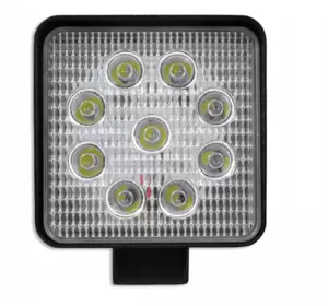 Світлодіодна робоча фара LED 27 Вт, (9 ламп по 3 Вт кожна) - узький луч