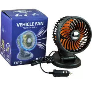 Одинарный автомобильный вентилятор от прикуривателя 24 вольта (две скорости) Ø-13см